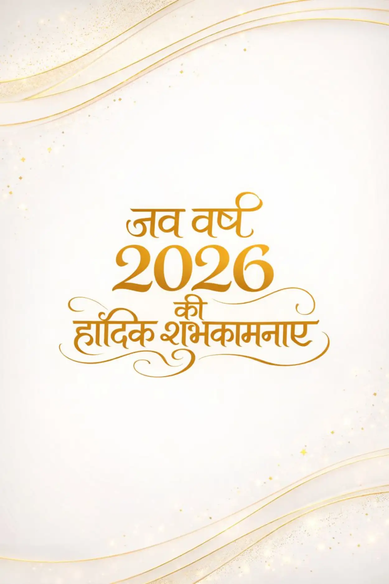 new year 2026 hindi greeting card vertical