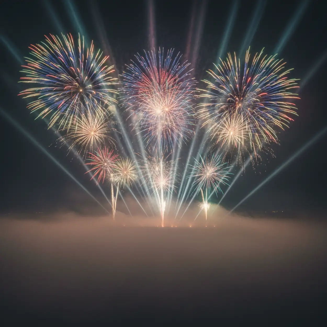 new year fireworks background colorful celebration