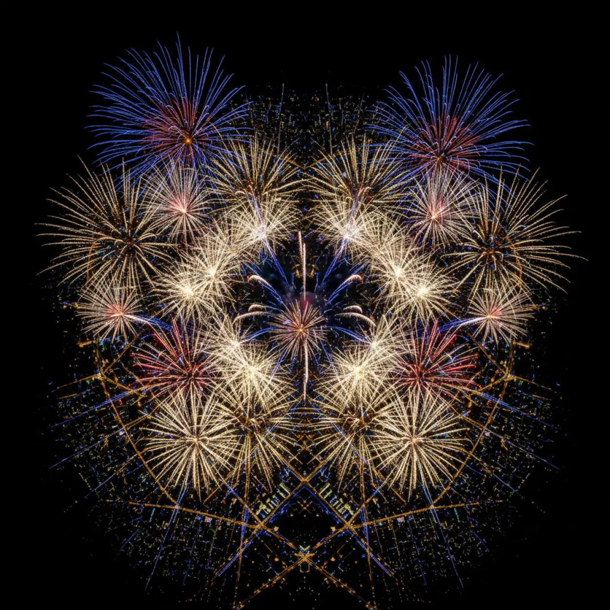 new year fireworks background for printing
