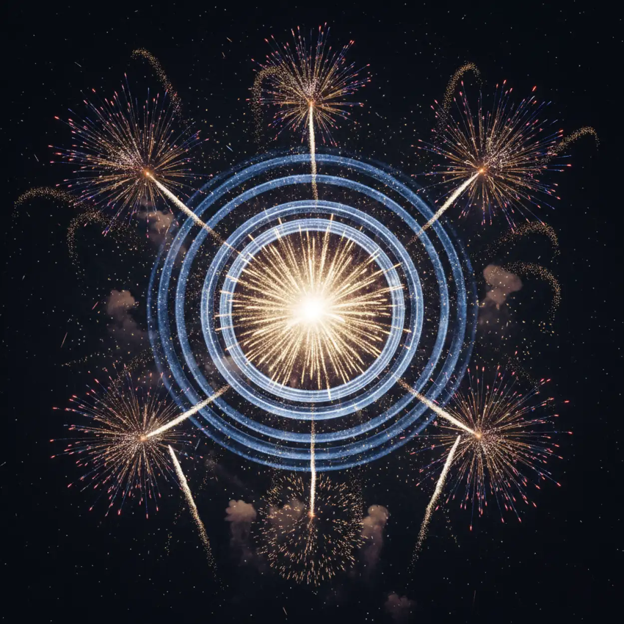 new year fireworks background for slideshow