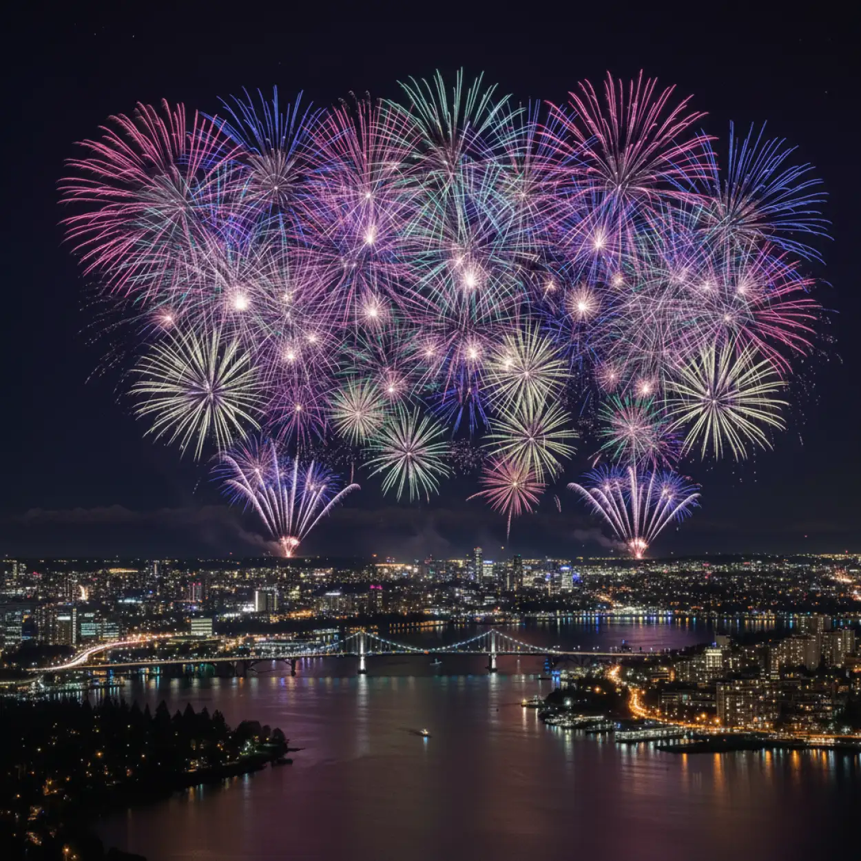 new year fireworks background modern style