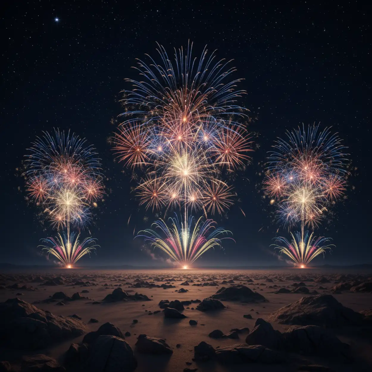 Free Download New Year Fireworks Background Square 1:1 - High Quality New Year Fireworks Background Background