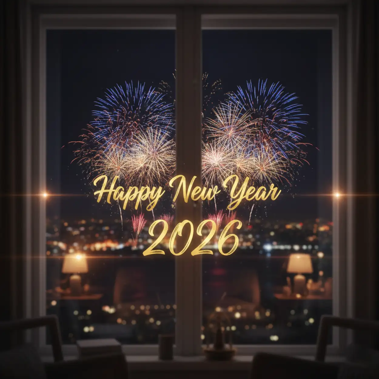Free Download New Year Greeting Card Western Style 2026 - High Quality New Year Greeting Card Background