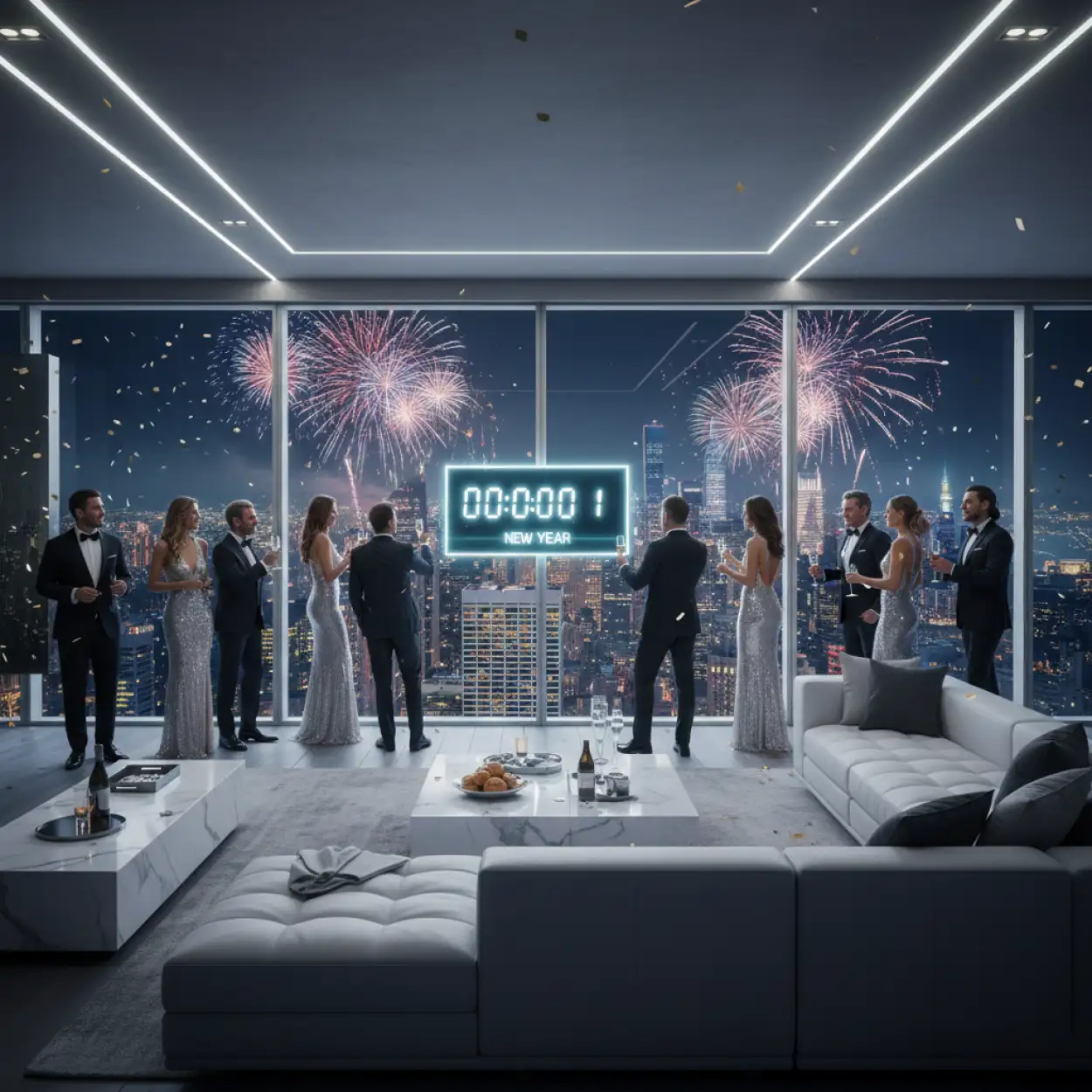 new year party background hd with balloons