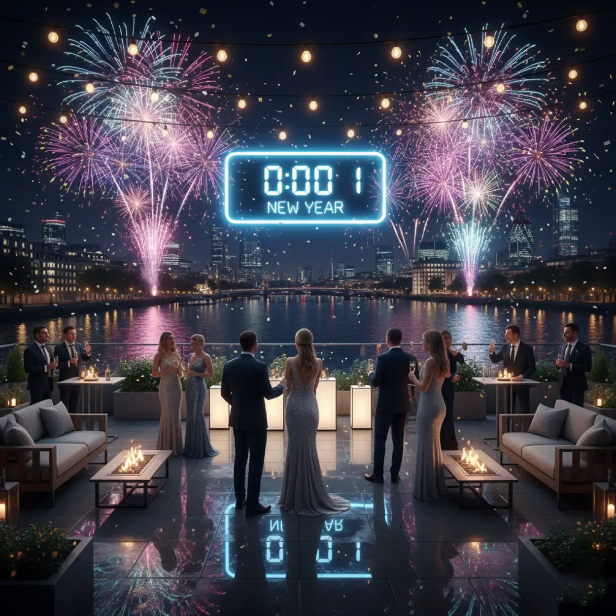 new year party background modern design