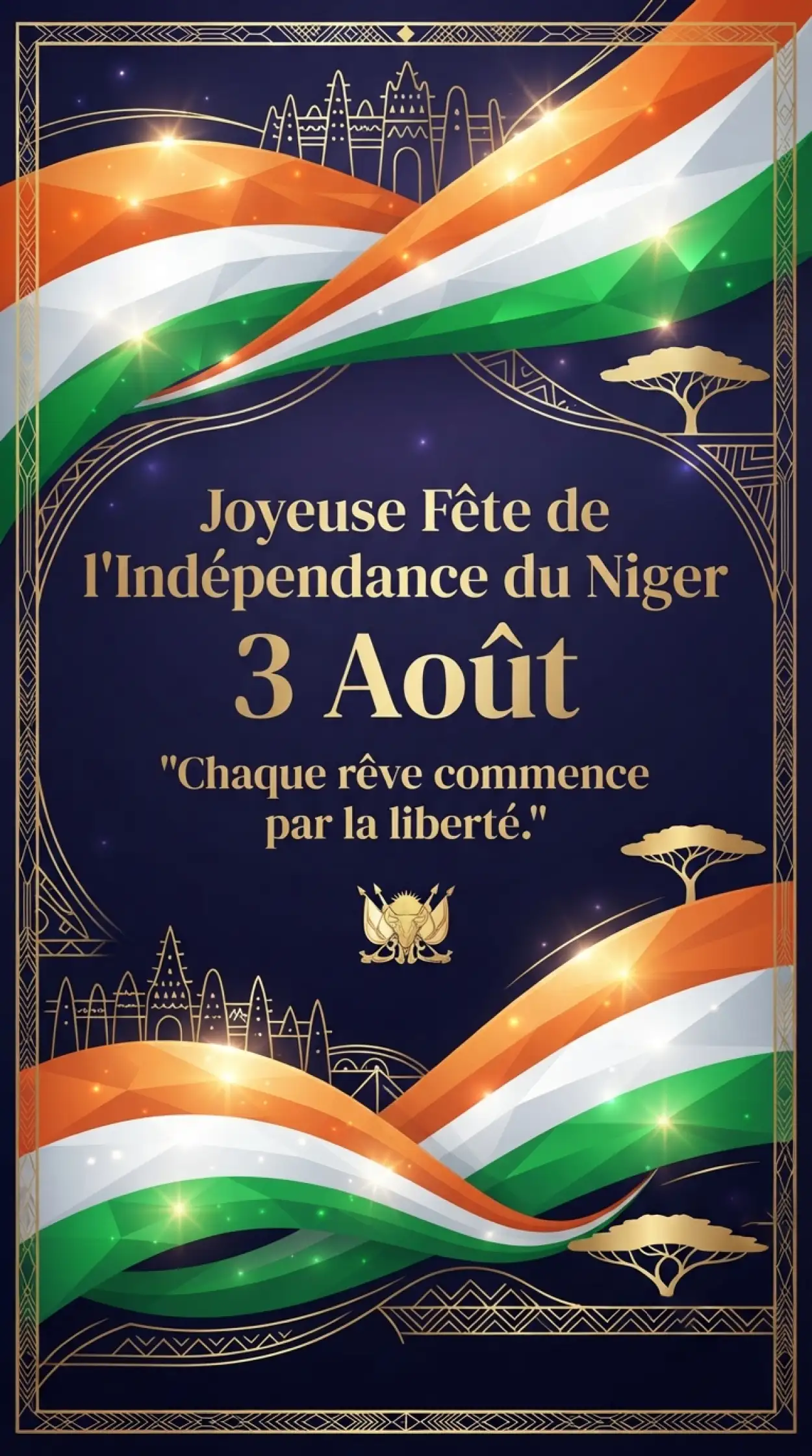 Free Download Niger Independence Day 2026 Flyer Template - High Quality Niger Independence Day 2026 Image
