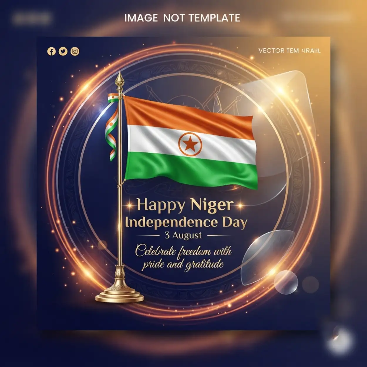 Free Download Niger Independence Day Canva Template - High Quality Niger Independence Day 2026 Image