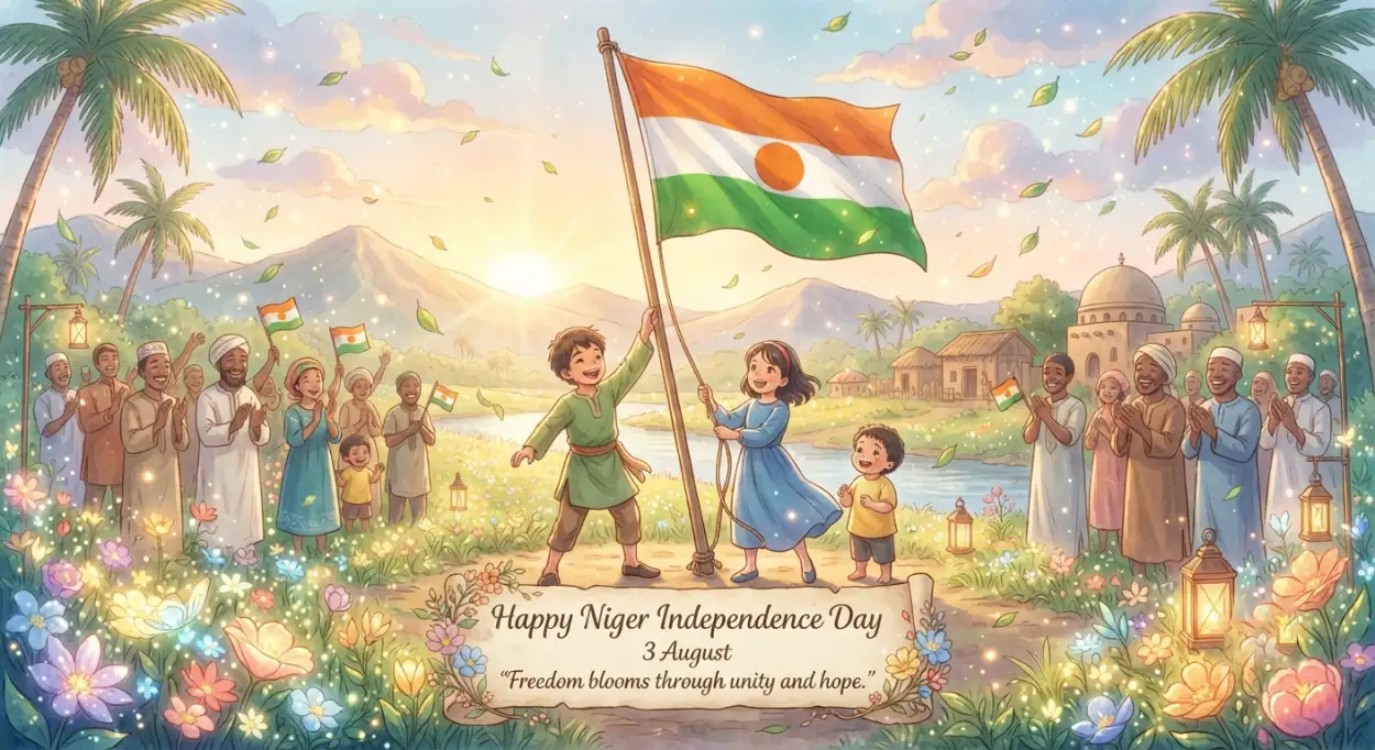 Free Download Niger Independence Day Flag Waving Image - High Quality Niger Independence Day 2026 Image