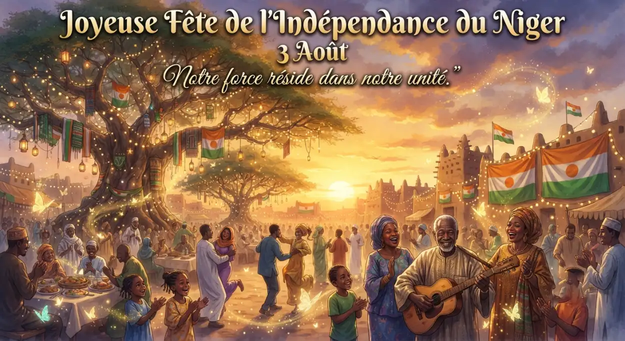 Free Download Niger Independence Day Text Png - High Quality Niger Independence Day 2026 Transparent PNG