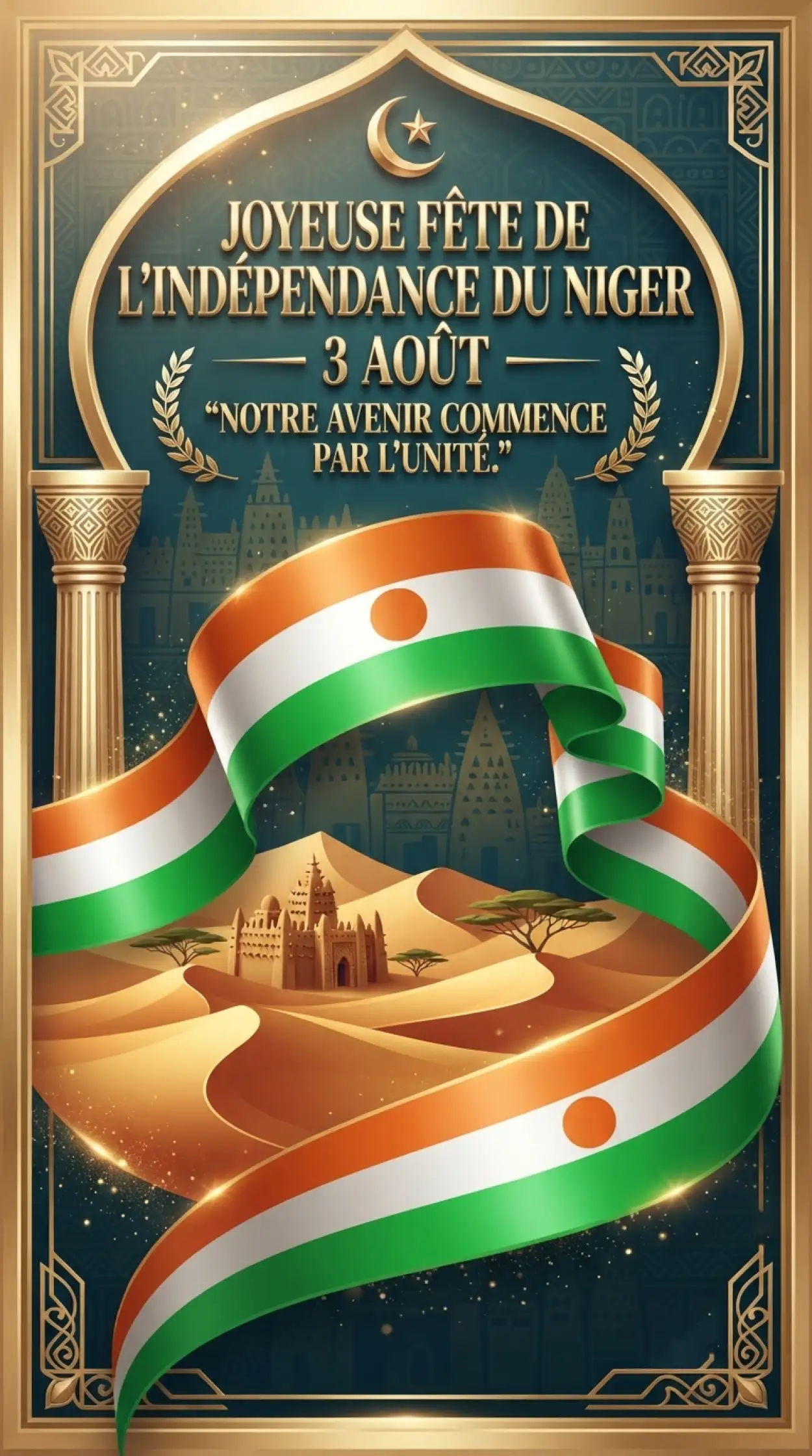 Free Download Niger Patriotic Background 2026 - High Quality Niger Independence Day 2026 Background Image