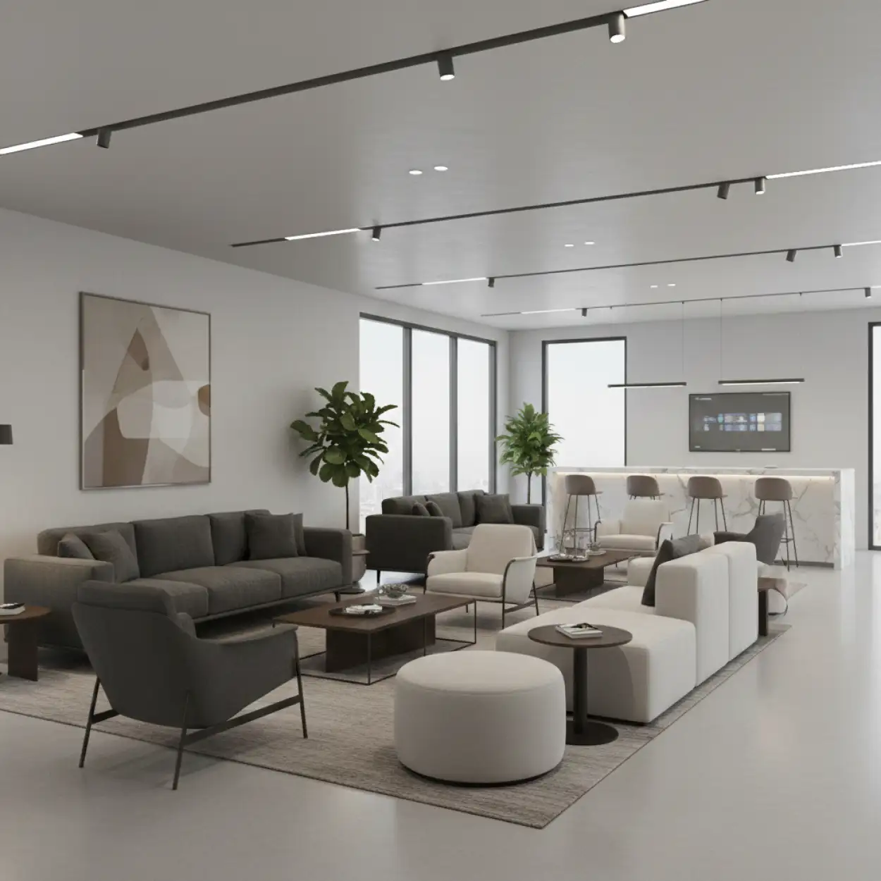 Free Download Office Interior Background With Office Sofa - High Quality Office Interior Design Background Background