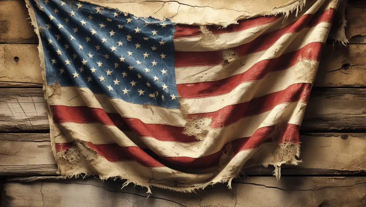 old torn american flag background