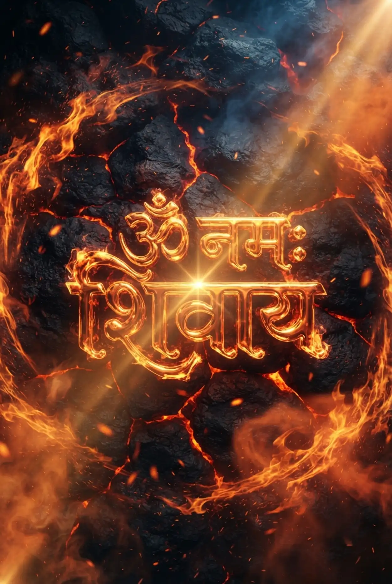 Free Download Om Namah Shivaya Fire Effect Wallpaper - High Quality Om Namah Shivaya Wallpaper Image