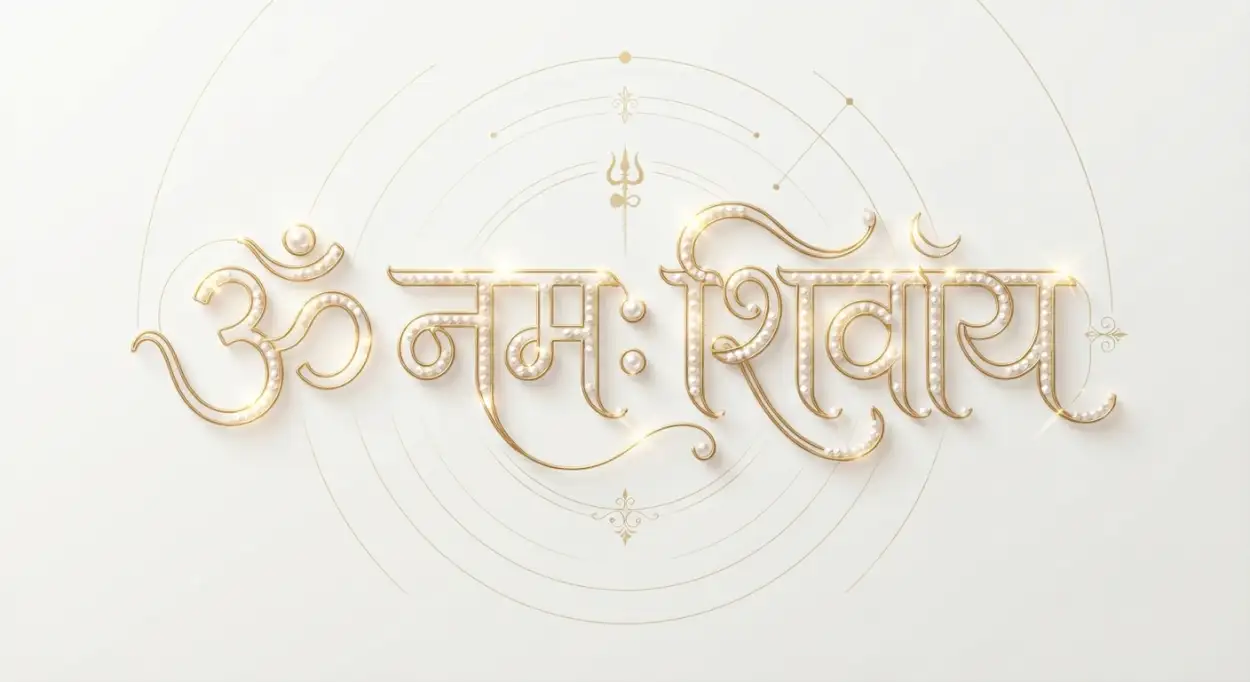 Free Download Om Namah Shivaya Typography Wallpaper - High Quality Om Namah Shivaya Wallpaper Image