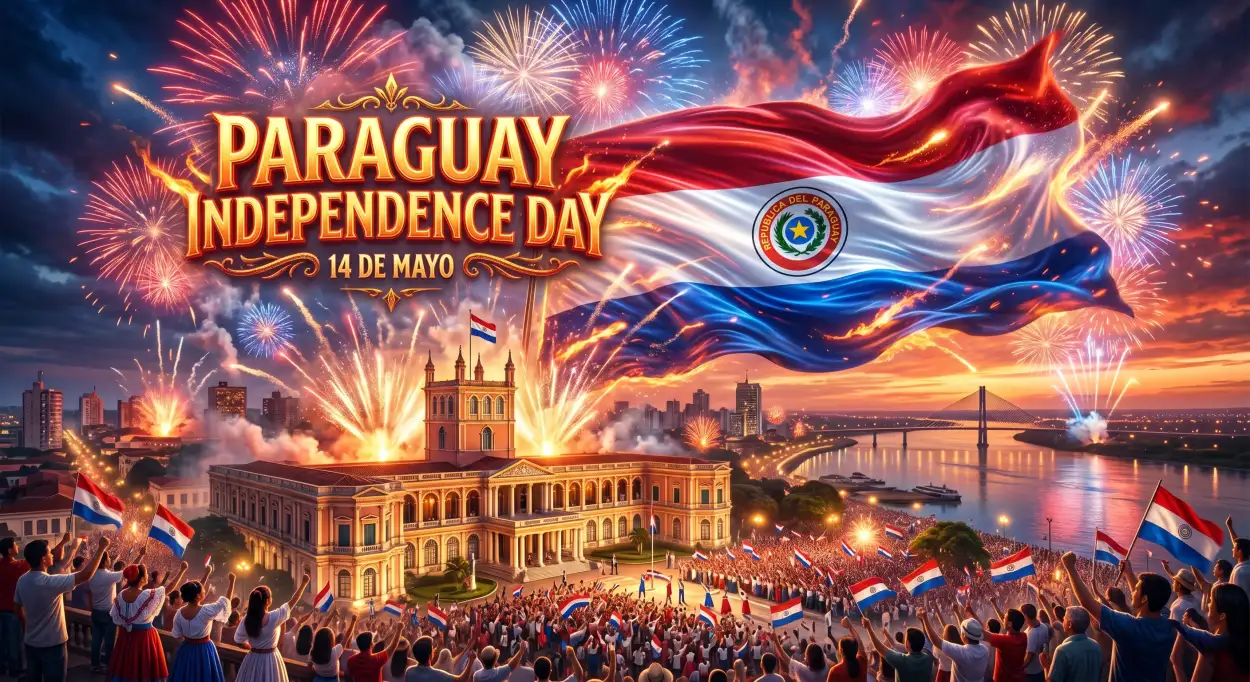 Free Download Paraguay Independence Day 2026 Ai Generated Images - High Quality Paraguay Independence Day 2026 Wishes Image