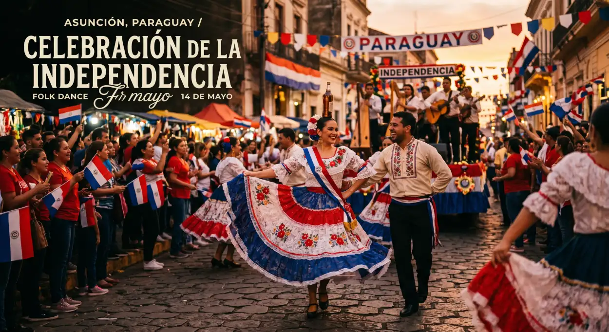 Free Download Paraguay Independence Day 2026 Celebration Reels Cover - High Quality Paraguay Independence Day 2026 Wishes Image