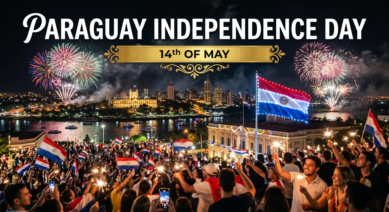 Free Download Paraguay Independence Day 2026 Celebration Template - High Quality Paraguay Independence Day 2026 Wishes Image