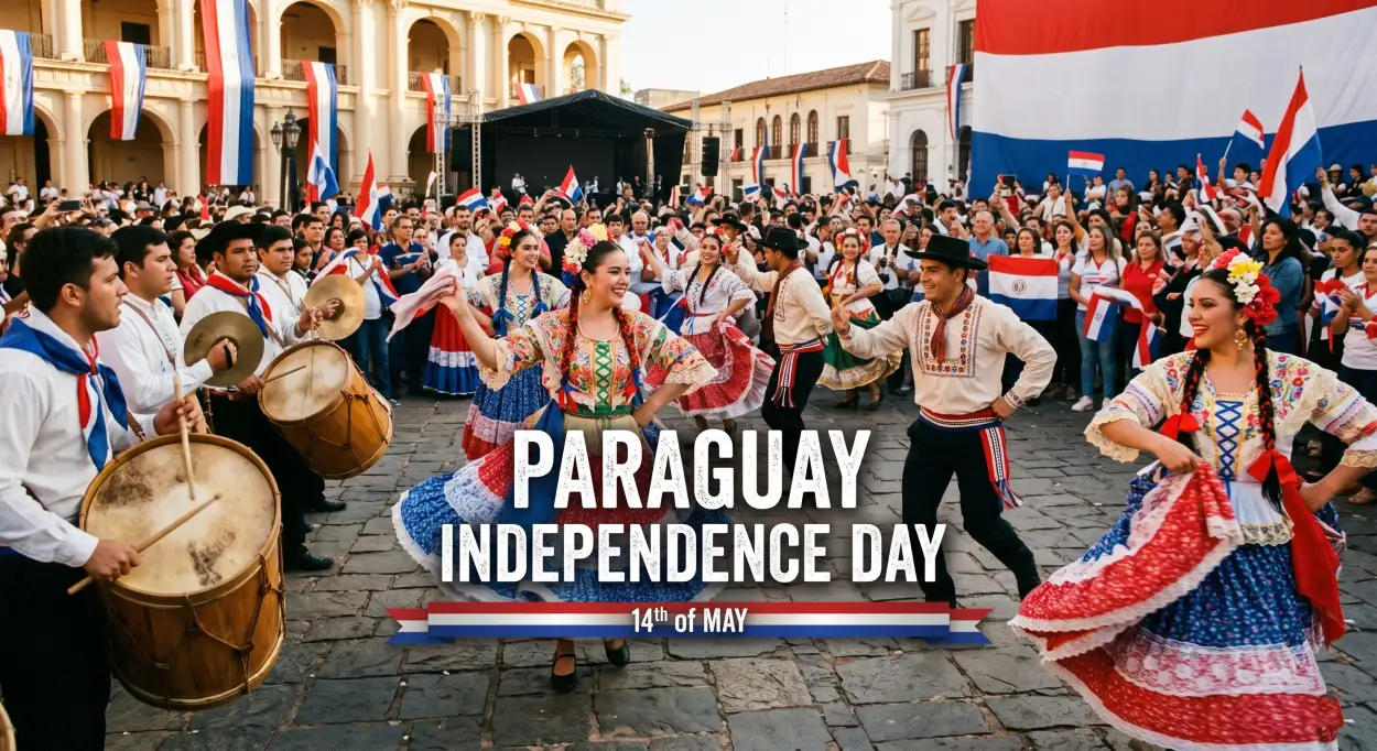 Free Download Paraguay Independence Day 2026 Cultural Celebration - High Quality Paraguay Independence Day 2026 Wishes Image