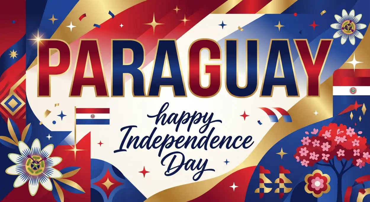 Free Download Paraguay Independence Day 2026 Emotional Quotes Images - High Quality Paraguay Independence Day 2026 Wishes Image