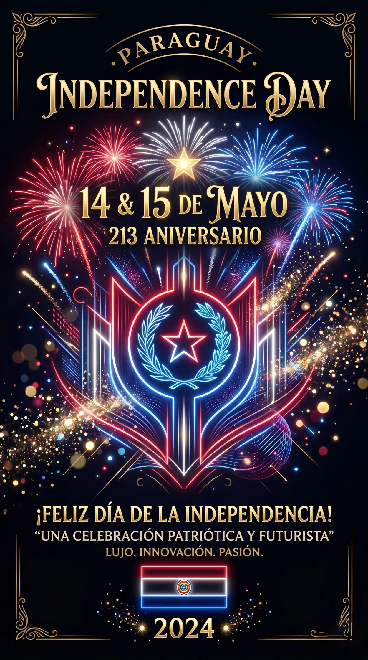 Free Download Paraguay Independence Day 2026 Event Flyer - High Quality Paraguay Independence Day 2026 Wishes Image