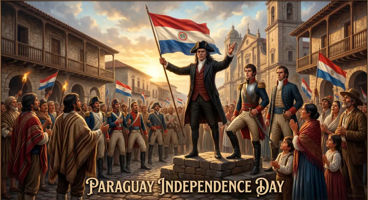 Free Download Paraguay Independence Day 2026 Freedom Quotes - High Quality Paraguay Independence Day 2026 Wishes Image