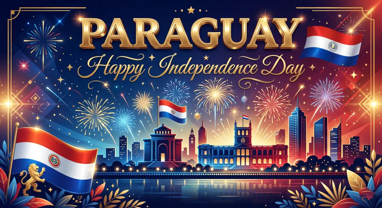 Free Download Paraguay Independence Day 2026 Official Holiday Wallpaper - High Quality Paraguay Independence Day 2026 Wishes Image