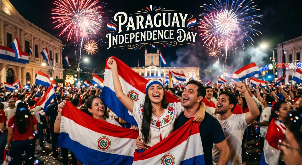 Free Download Paraguay Independence Day 2026 Stylish Instagram Post - High Quality Paraguay Independence Day 2026 Wishes Image