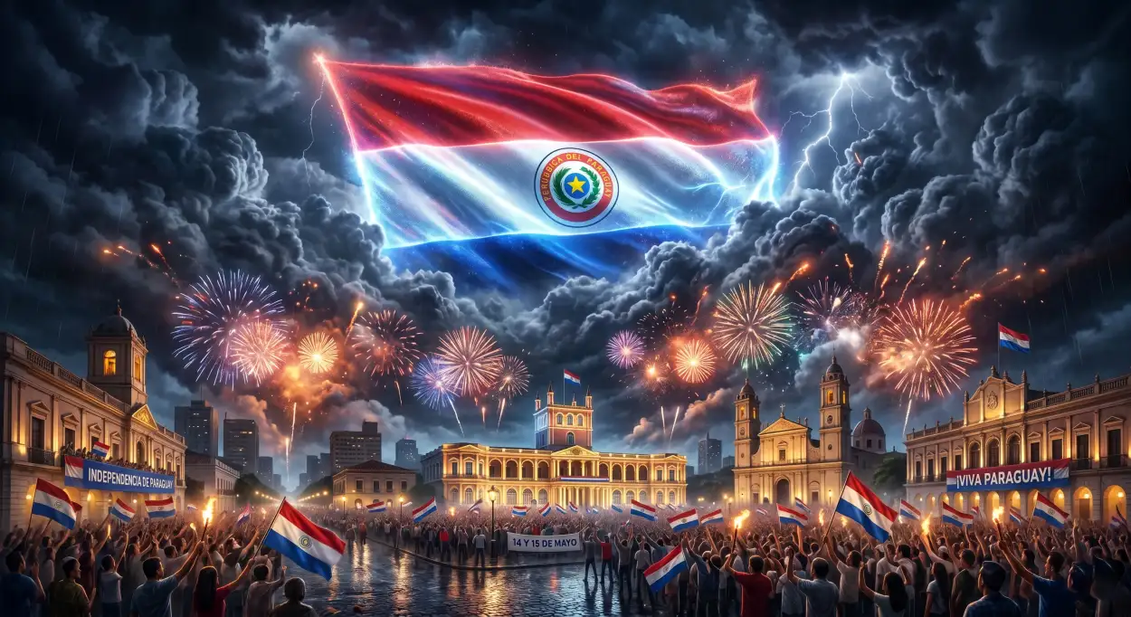 Free Download Paraguay Independence Day 2026 Symbolic Artwork - High Quality Paraguay Independence Day 2026 Wishes Image