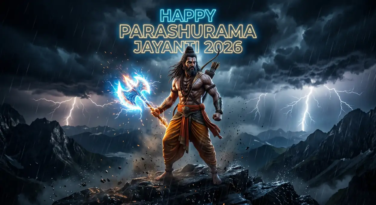 Free Download Parashurama Jayanti Social Media Post Design 2026 - High Quality Happy Parashurama Jayanti Wishes 2026 Image