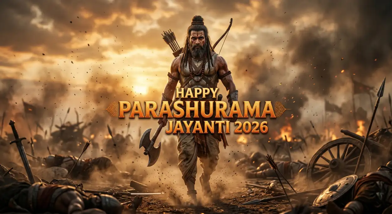 Free Download Parashurama Jayanti Thumbnail Design 2026 - High Quality Happy Parashurama Jayanti Wishes 2026 Background Image