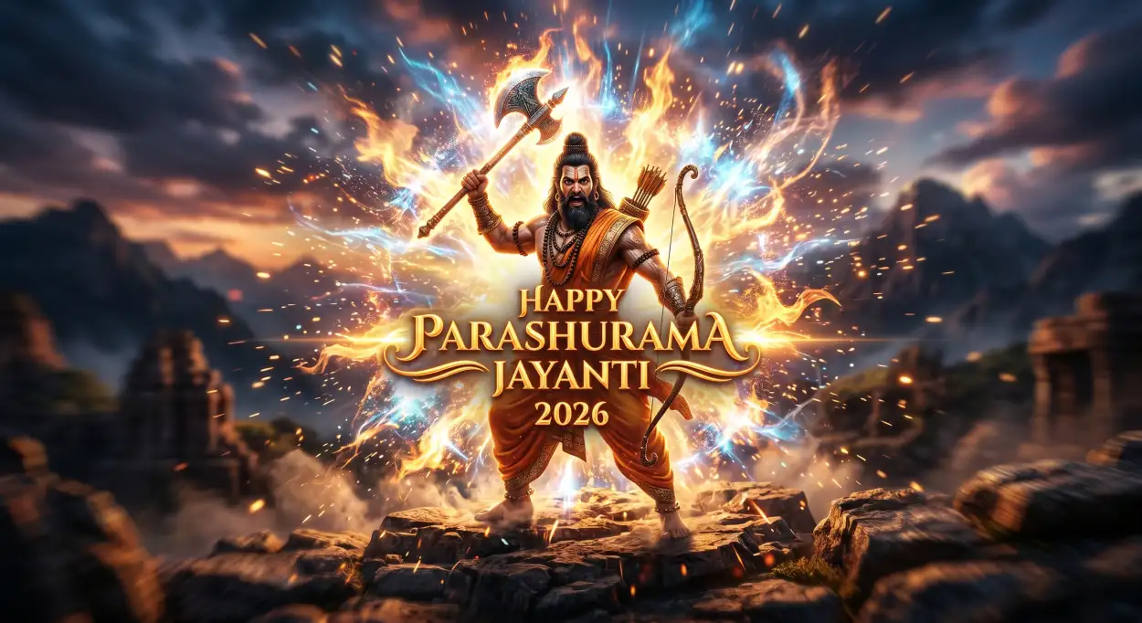 Free Download Parashurama Jayanti Youtube Thumbnail 2026 - High Quality Happy Parashurama Jayanti Wishes 2026 Background Image