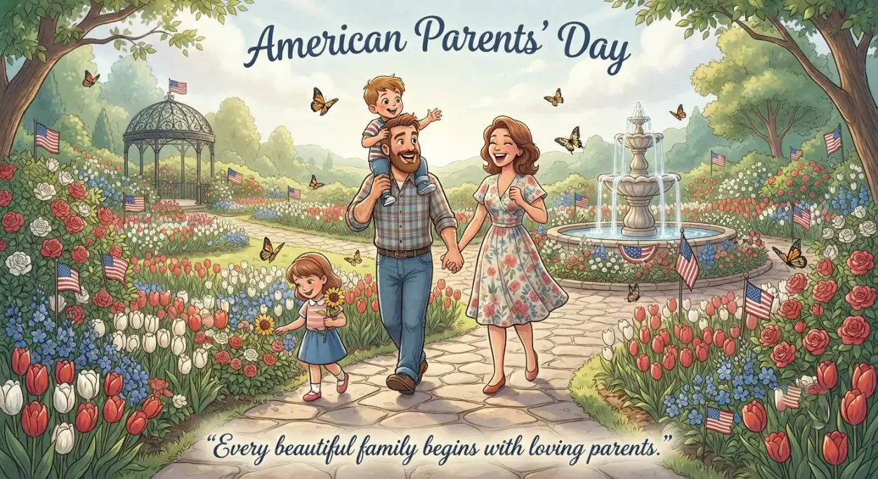 Free Download Parents Day Clipart Transparent - High Quality American Parents Day 2026 Image