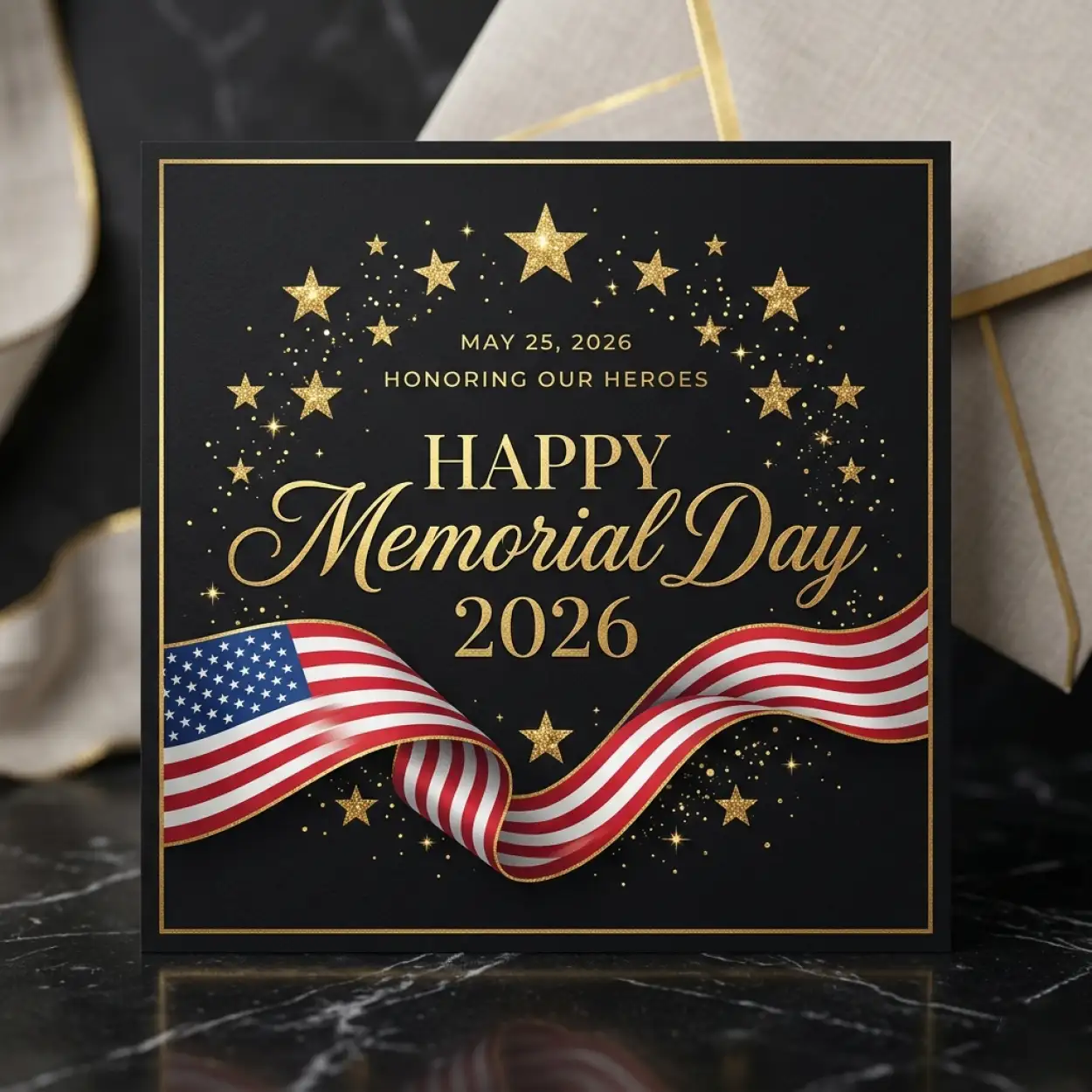 Free Download Patriotic Memorial Day Greeting Card Design 2026 - High Quality Memorial Day Greeting Card 2026 Image