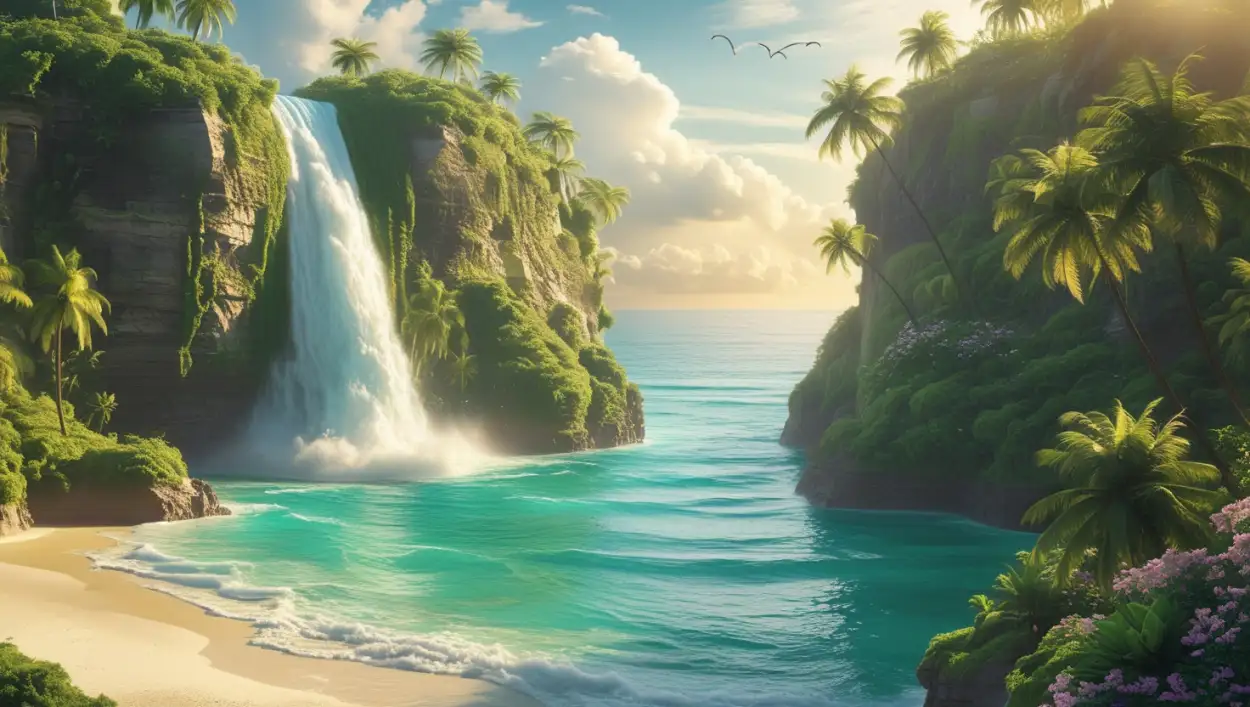 Peaceful Waterfall Background For Meditation - Royalty Free Waterfall Background Image | Pngmagic Free Download Peaceful Waterfall Background For Meditation - High Quality Waterfall Background Background