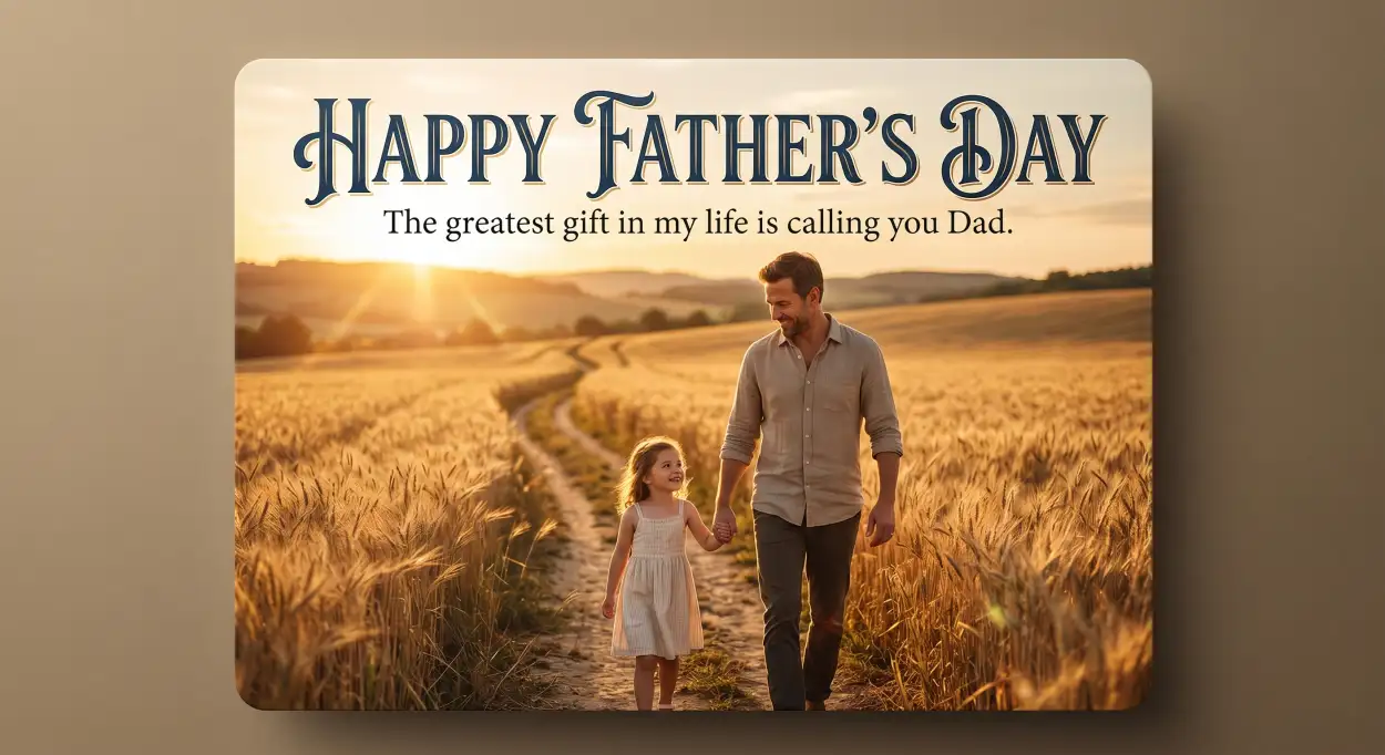 Free Download Personalized Fathers Day Greeting Card - High Quality Happy Fathers Day Greeting Card Image