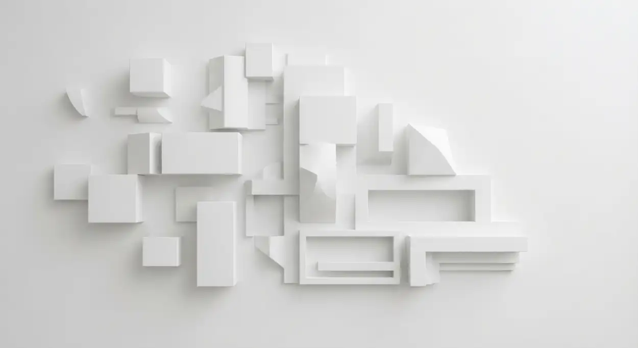 Free Download Plain White Background With Layered Paper Design - High Quality Plain White Background Background Image