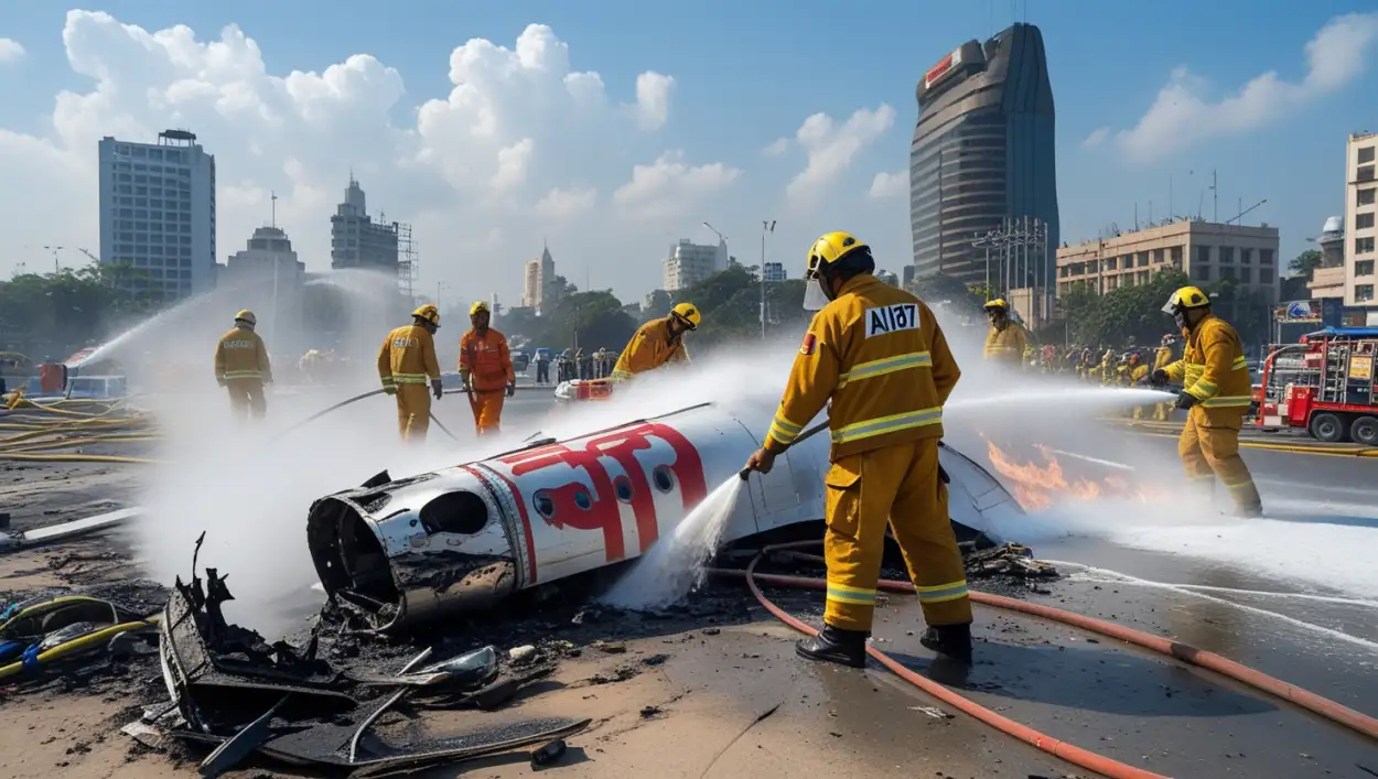 Plane crash near Ahmedabad airport details