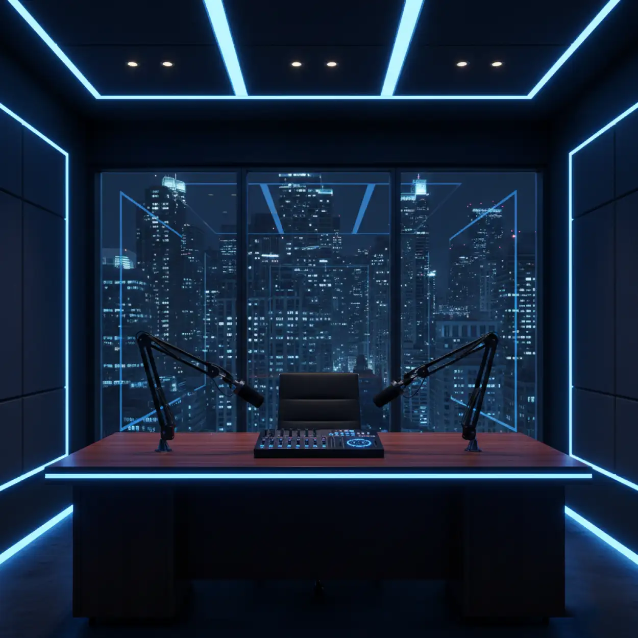 Free Download Podcast Studio Background With Cinematic Vibe - High Quality Podcast Studio Background Background