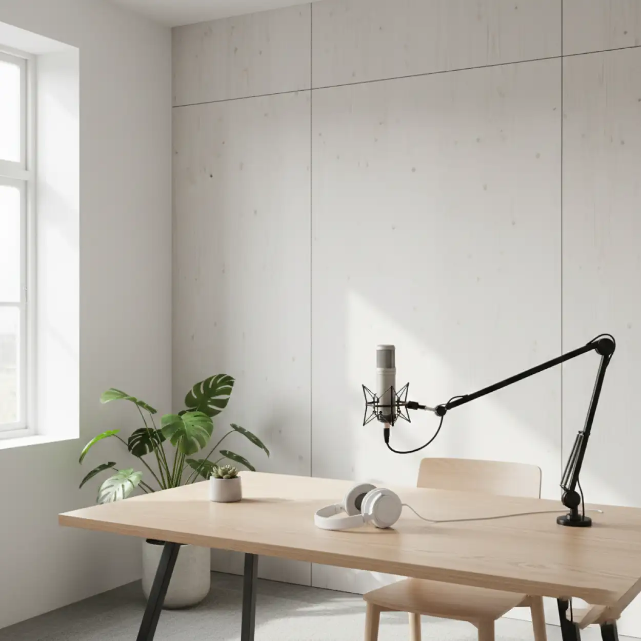 Podcast Studio Background With Wooden Wall - Royalty Free Podcast Studio Background Image | Pngmagic Free Download Podcast Studio Background With Wooden Wall - High Quality Podcast Studio Background Background