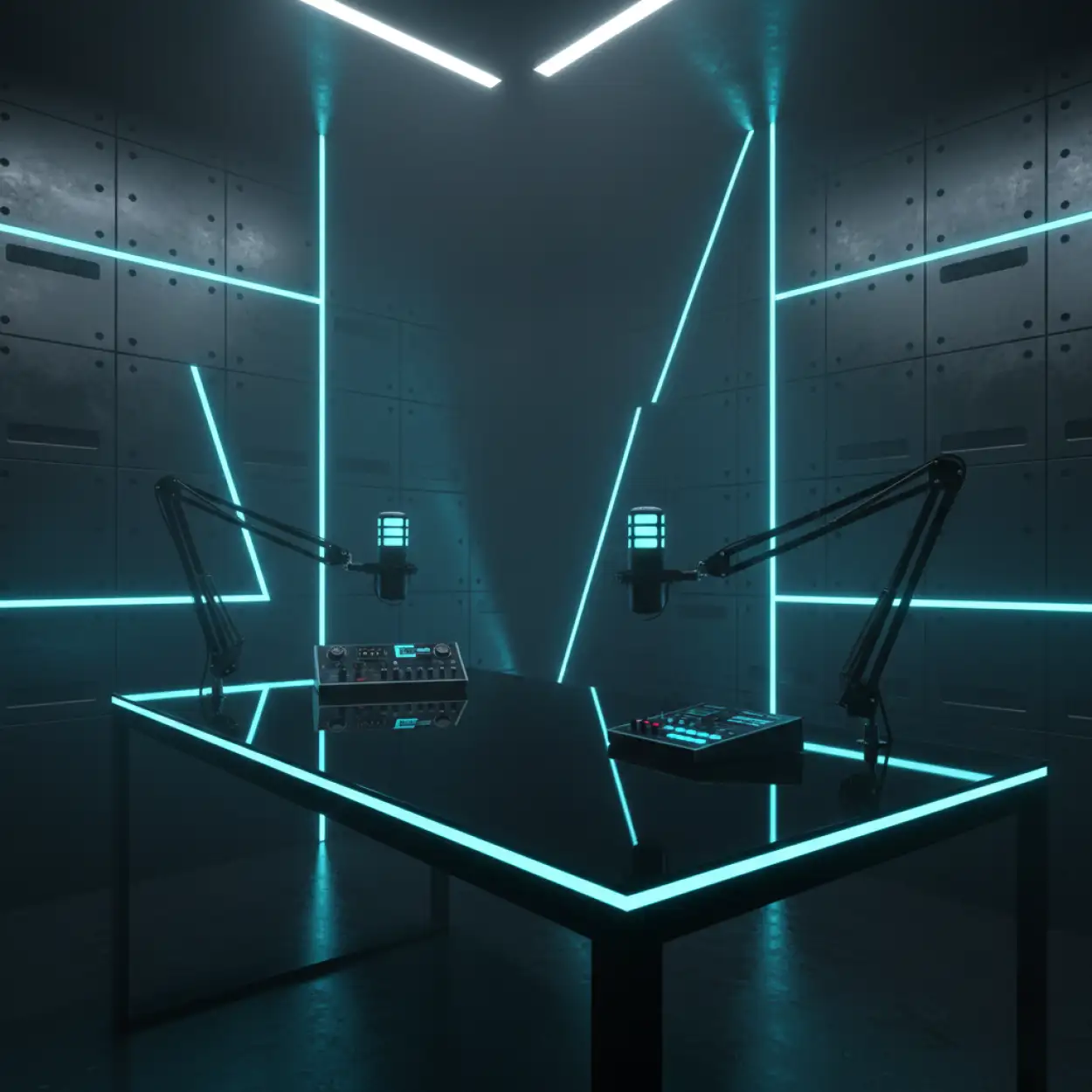 Free Download Podcast Studio Background Youtube Thumbnail - High Quality Podcast Studio Background Background