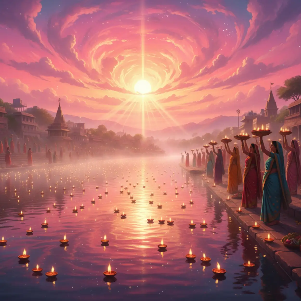 Free Download Premium Chhath Puja Background For Flyer Design - High Quality Chhath Puja Background Background