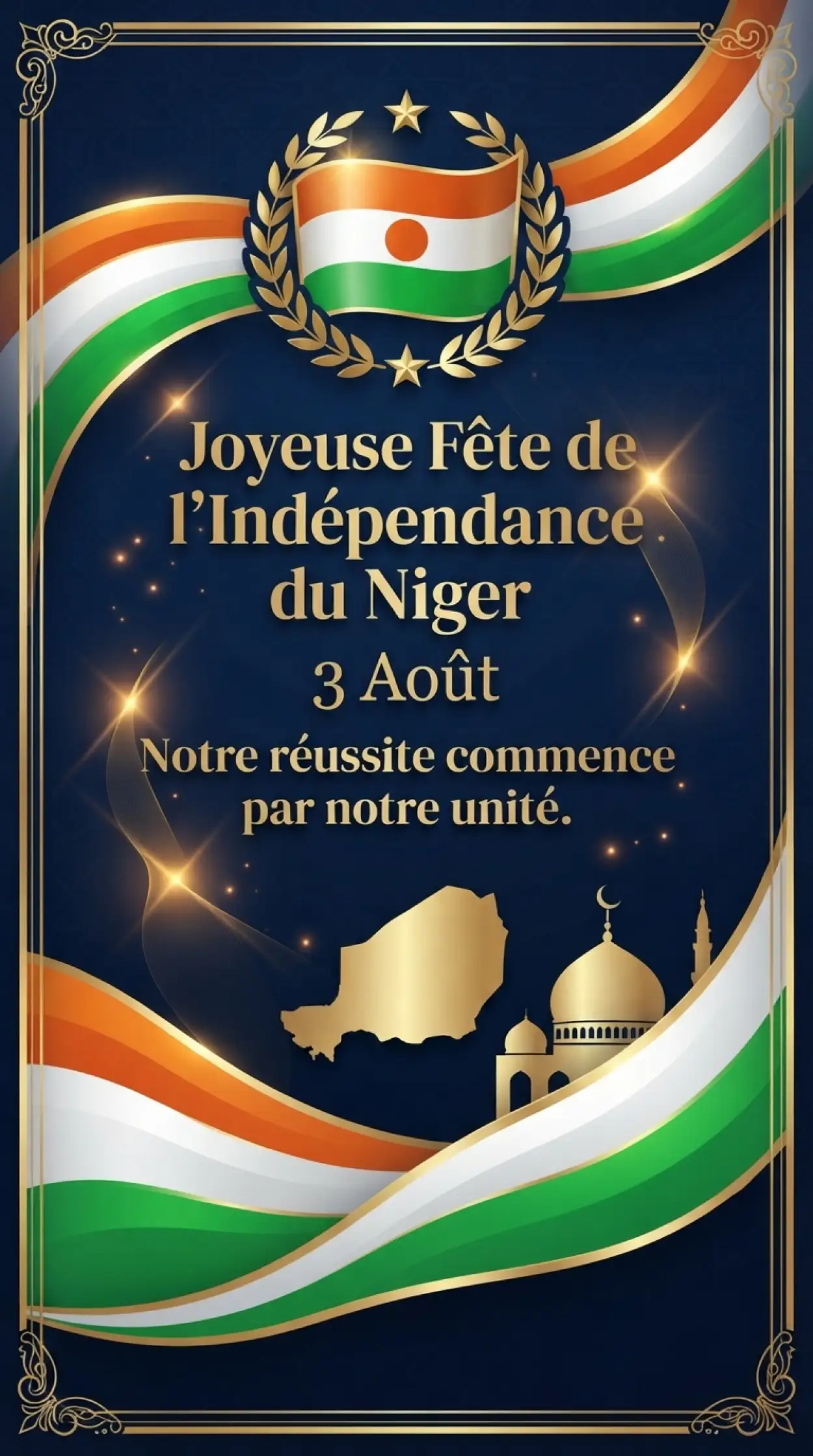 Free Download Premium Niger Independence Day Flyer Template - High Quality Niger Independence Day 2026 Image