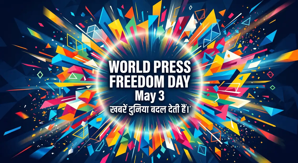 Free Download Press Freedom Day Poster Hindi Text - High Quality World Press Freedom Day 2026 Image