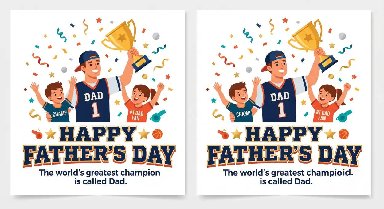Free Download Printable Fathers Day Greeting Card For Kids - High Quality Happy Fathers Day Greeting Card Image