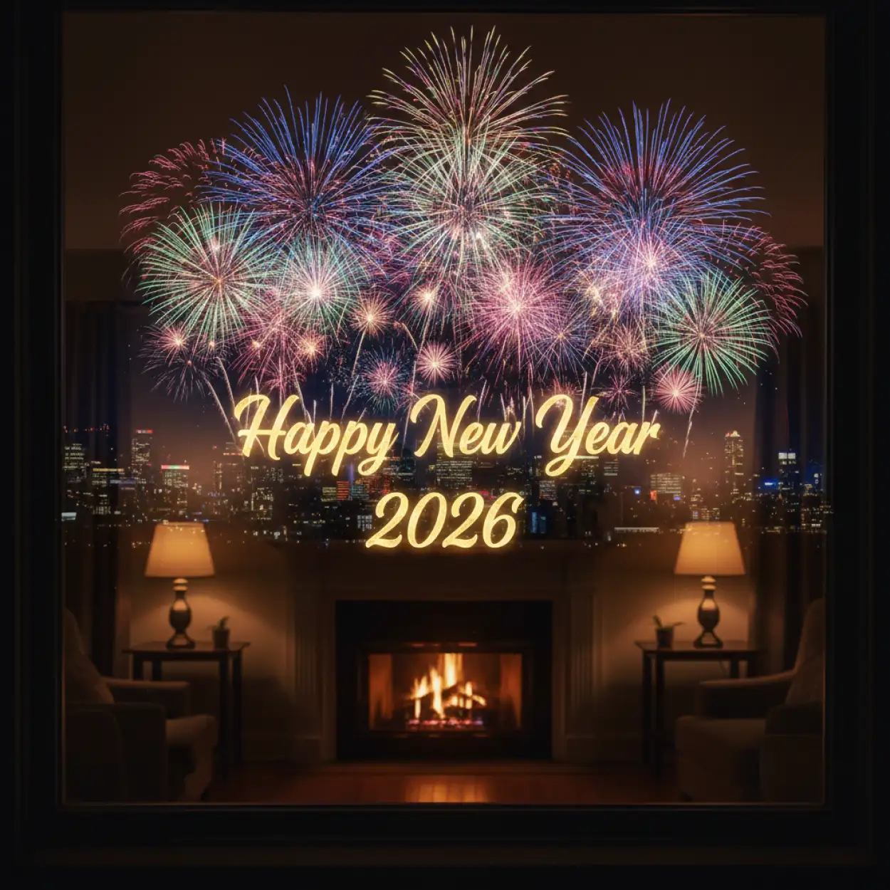 Free Download Printable New Year Greeting Card 2026 - High Quality New Year Greeting Card Background