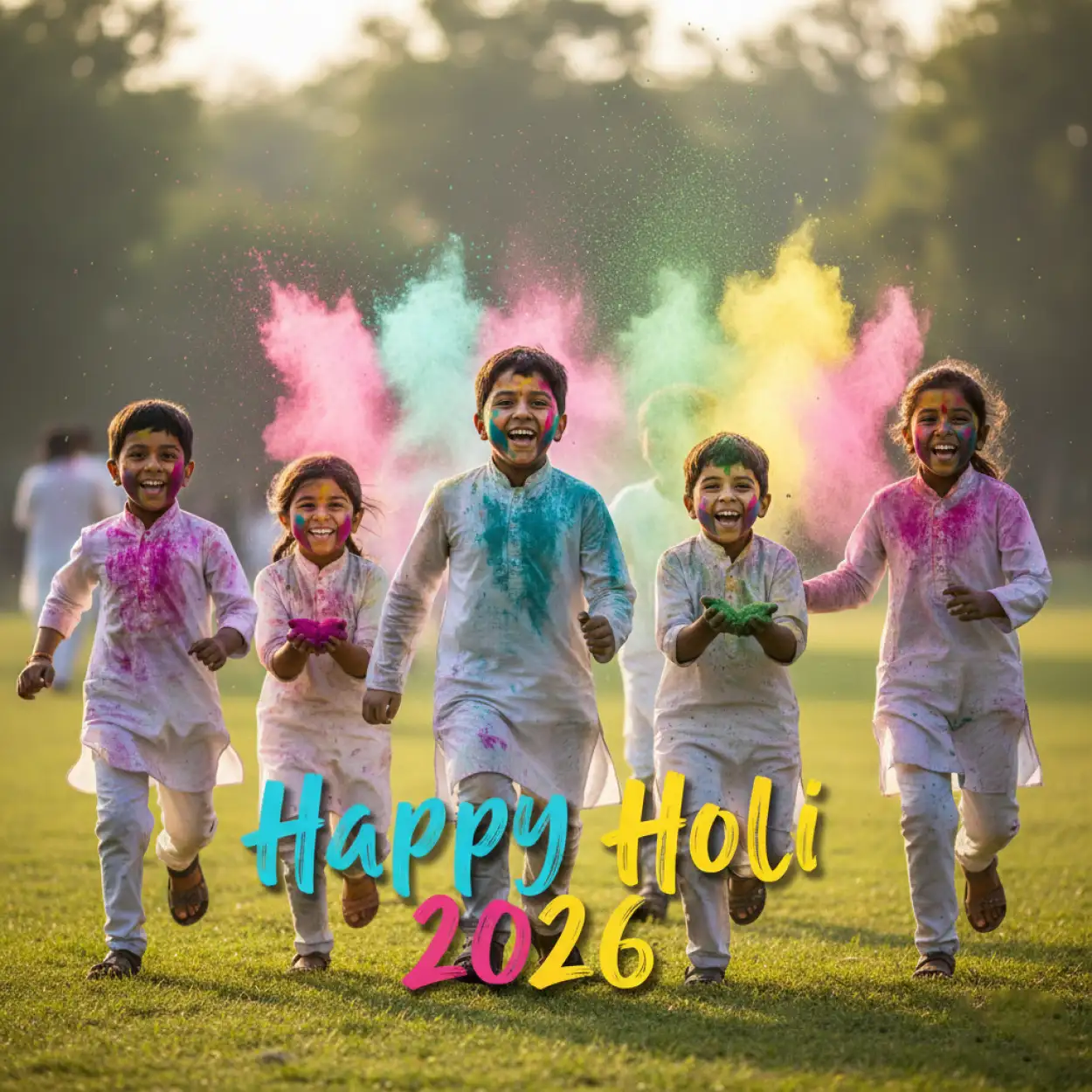 professional happy holi greeting card 2026 2