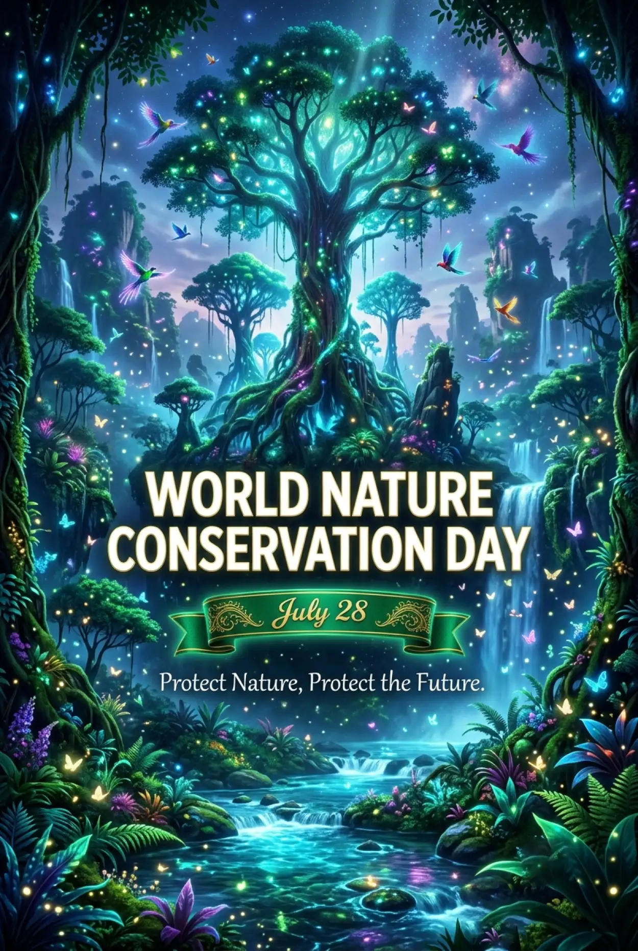 Free Download Protect Nature Campaign Poster - High Quality World Nature Conservation Day 2026 Image
