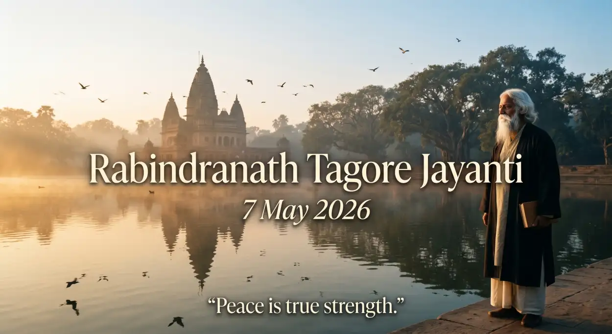 Free Download Rabindranath Tagore Jayanti 2026 Classic Wallpaper - High Quality Rabindranath Tagore Jayanti Image