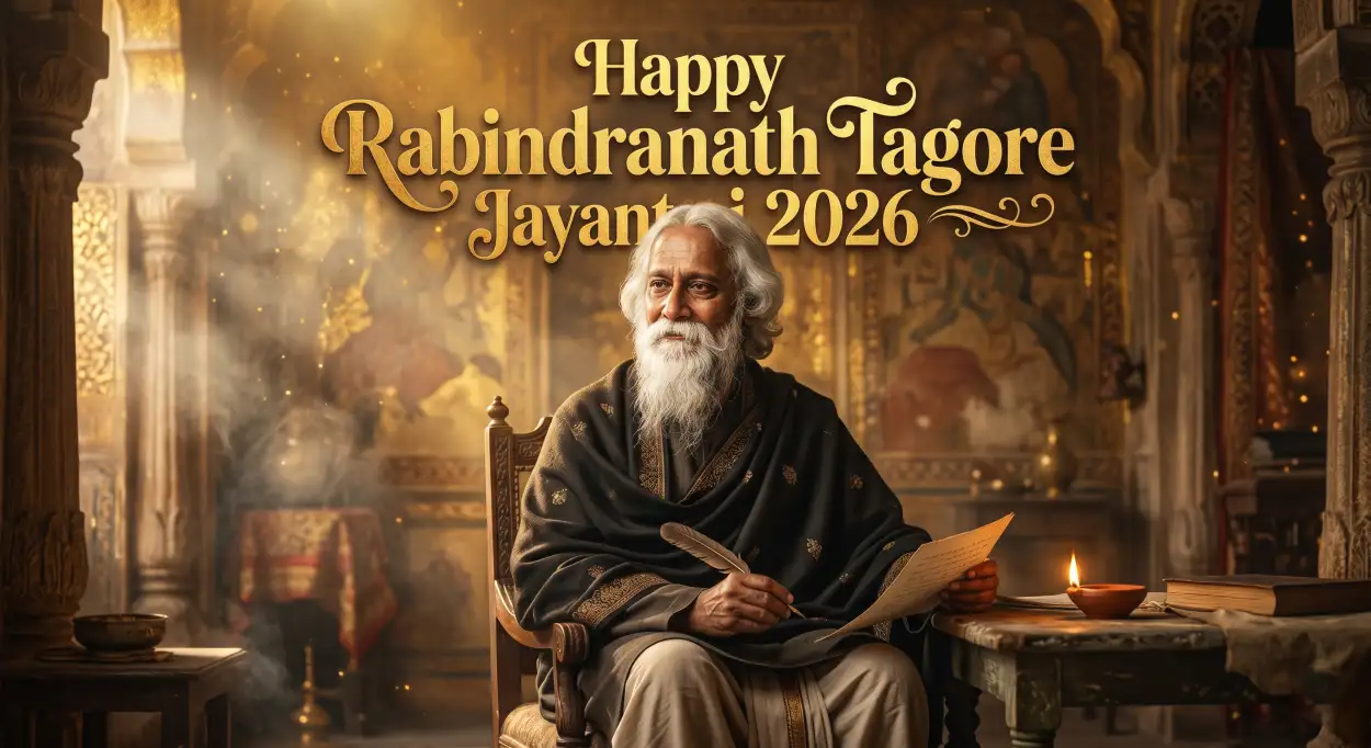 Free Download Rabindranath Tagore Jayanti 2026 Creative Images - High Quality Rabindranath Tagore Jayanti Image