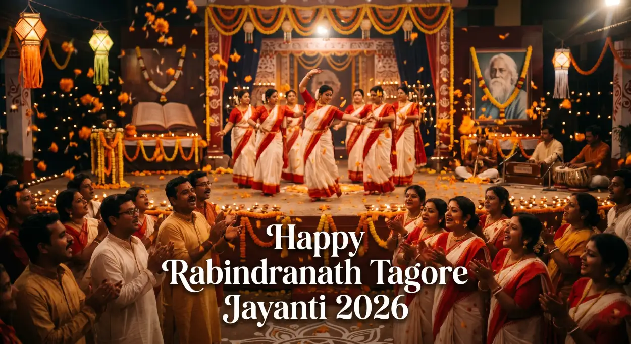 Free Download Rabindranath Tagore Jayanti 2026 Festival Graphics - High Quality Rabindranath Tagore Jayanti Image